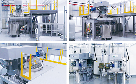 high viscosity mixers mixing production line