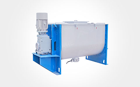 Horizontal ribbon blender mixer