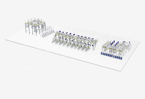 Automatic coating production line